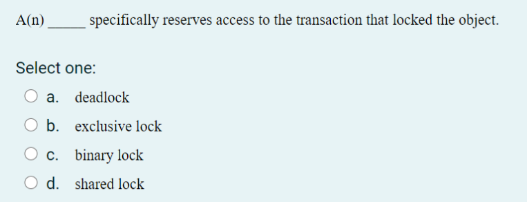 transactions, T1 and T2, access data, there is no conflict, and the