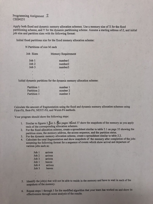  Please help. Thank you very much Programming Assignment .2 CSIS4251 Apply