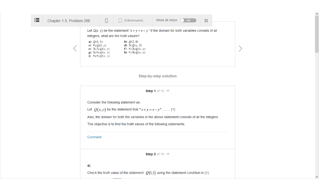 I ATTACHED THE QUESTION AND SOLUTION FROM DISCRETE MATH NESTED QUANTIFIERS CHAPTER.