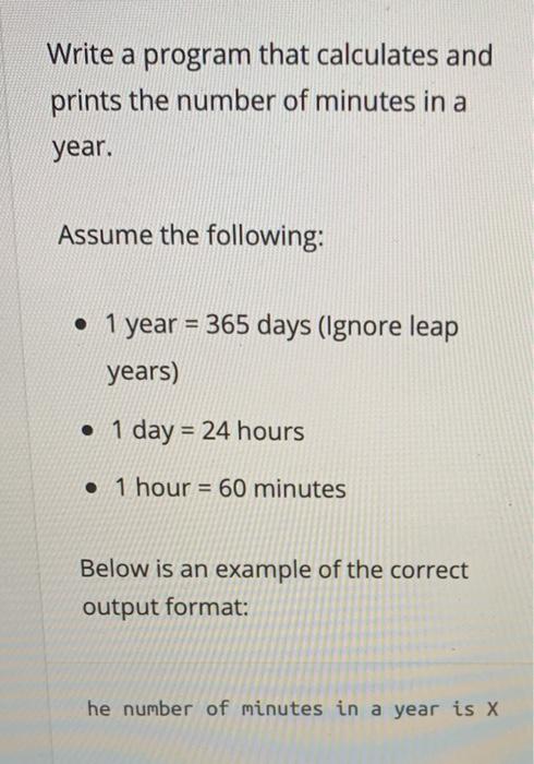 IN PYTHON Write a program that calculates and prints the number of