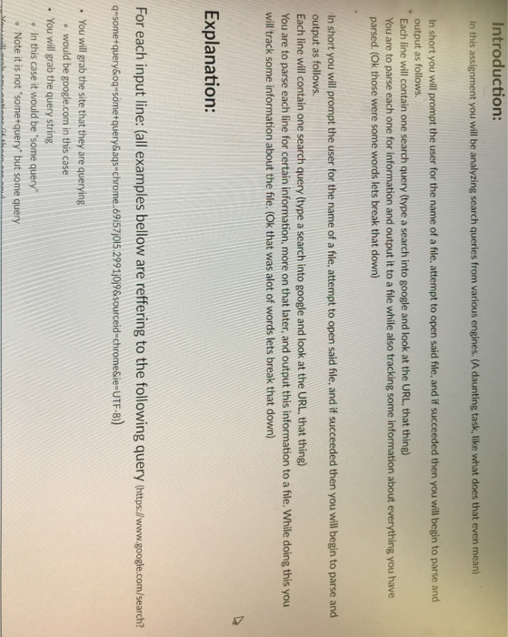  Introduction: In this assignment you will be analyzing search queries from