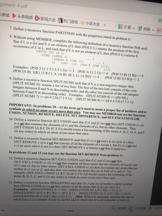 alli SECTION 2 (Main Problems) Your solutions to the following problems will