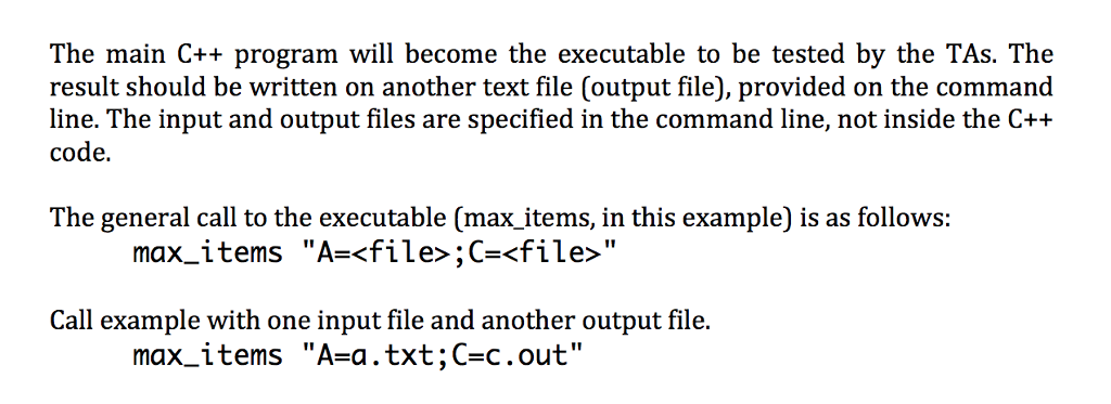 I have to create a C++ program that stores given items in