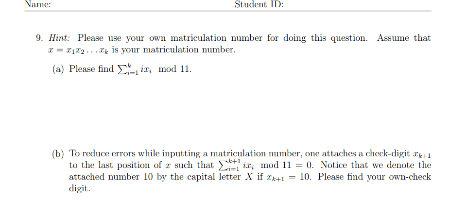  Bob considers a small RSA public-key crypto-system with modulus n =91