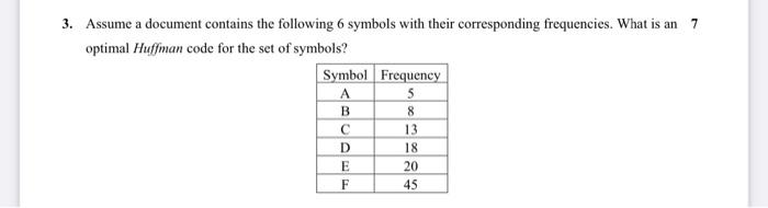 Answer with full step 3. Assume a document contains the following 6