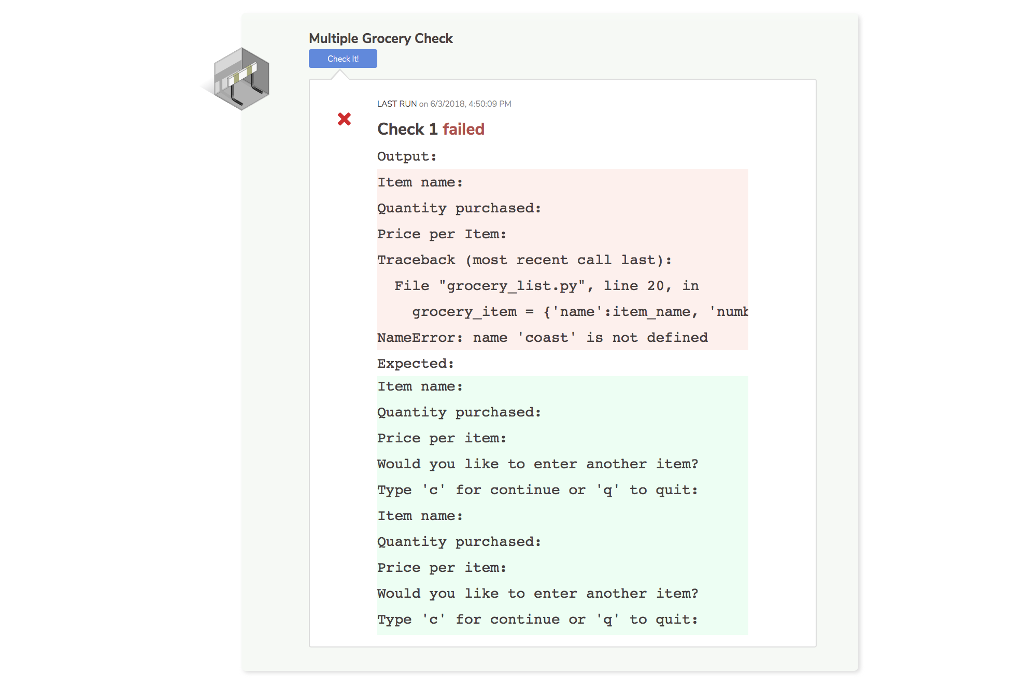 check if the while loop condition is met stop = 'go' while