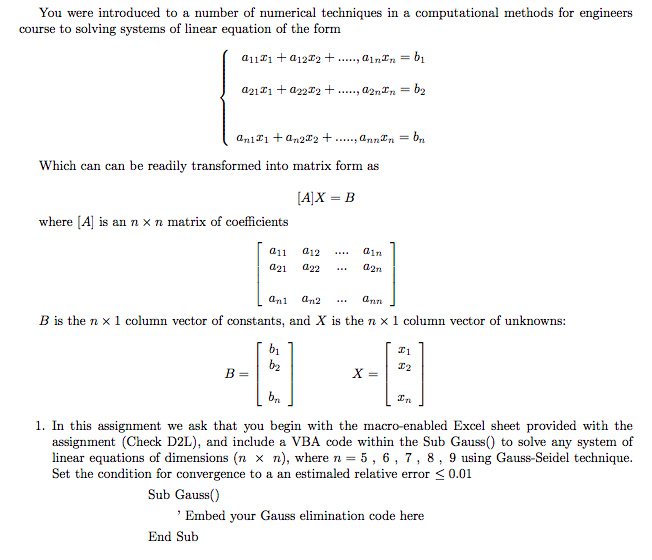  the answer has to be a VBA code! You were introduced