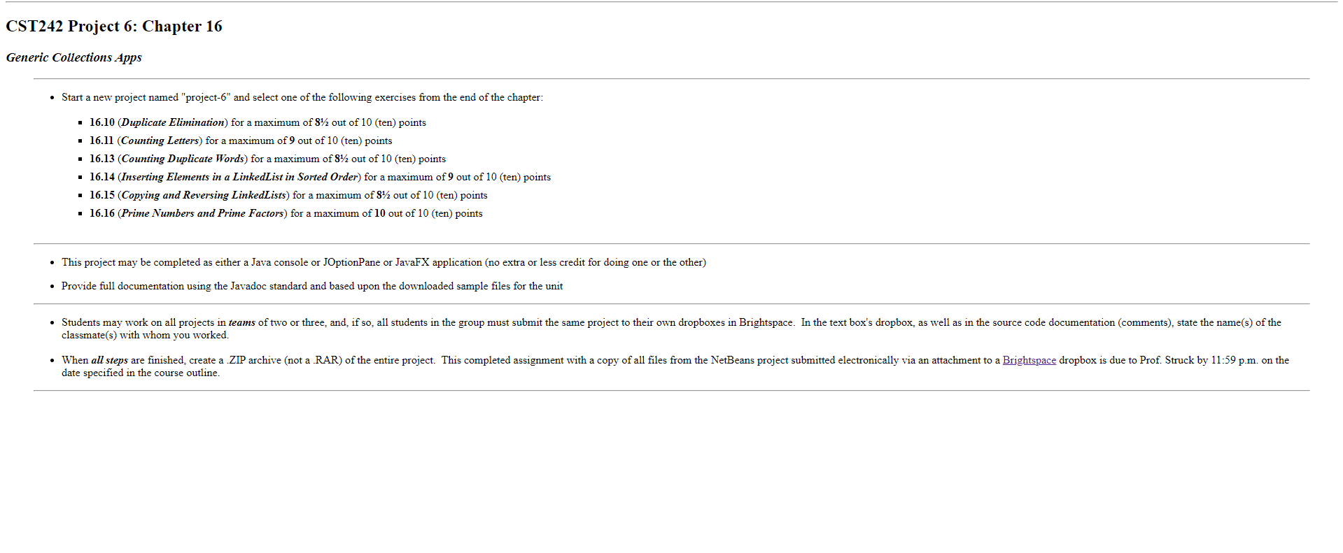 - Start a new project named "project-6" and select one of