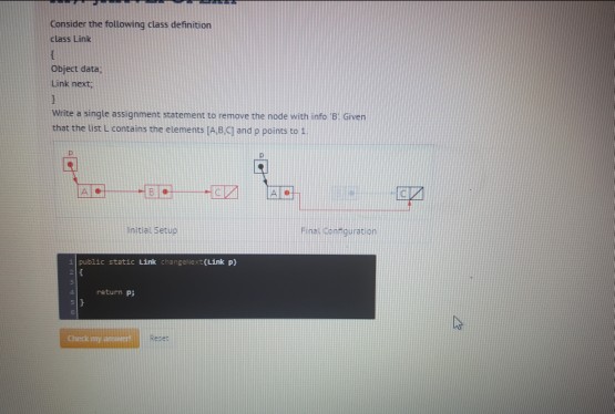 info A, B, C, D. Initial Setup Final Configuration 1 public static