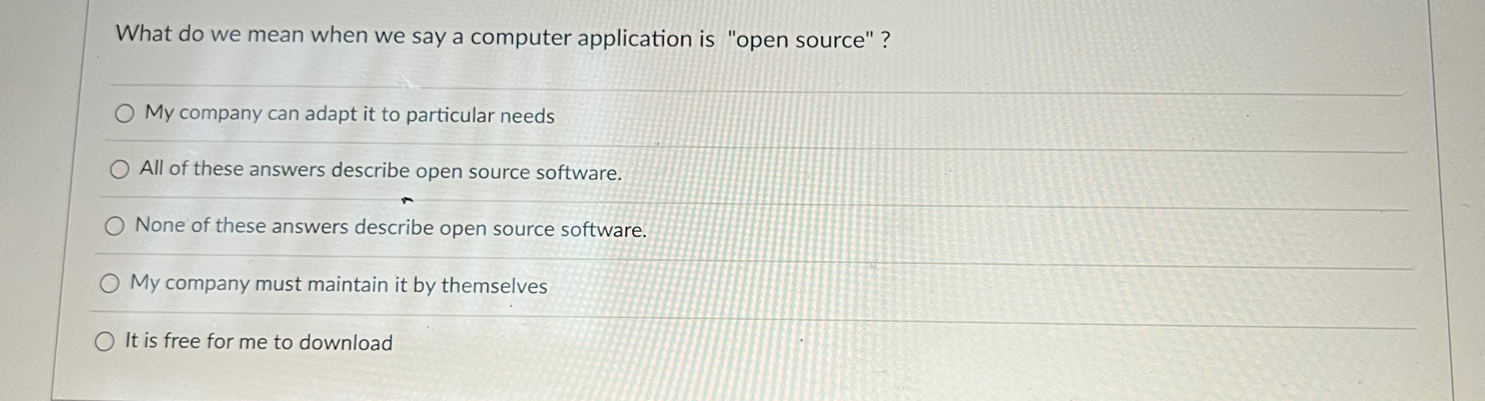  What do we mean when we say a computer application is