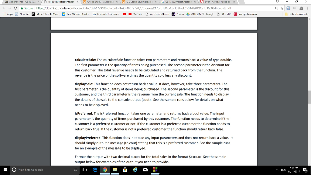 and cS1336p03part1screenshotYourName.jpg CS1336p03part2yourName.cpp and cS1336p03part2 screenshotYourName.jp Part 1: Creating the application A