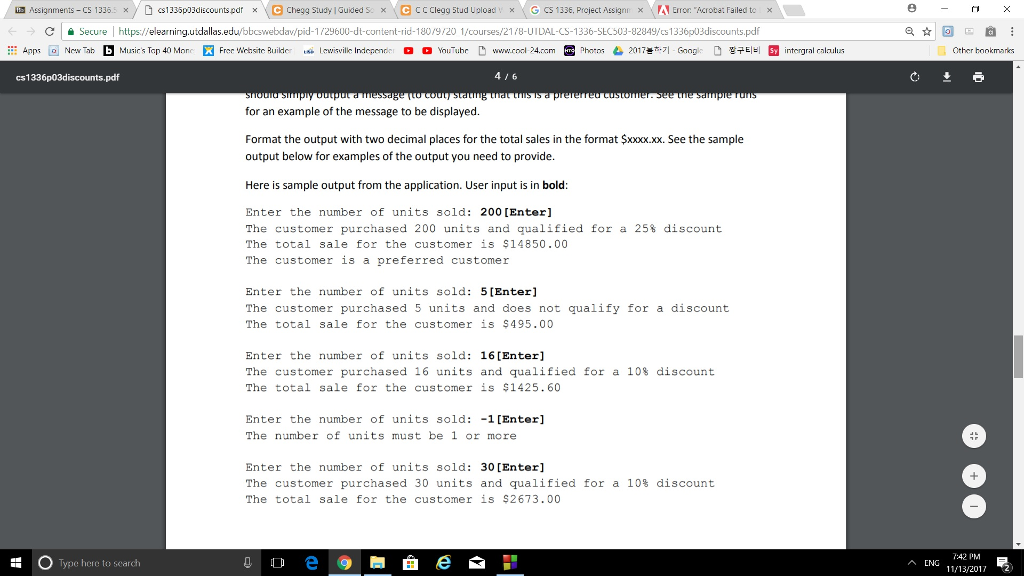 software company sels a package that retails for $99. Quantity discounts are