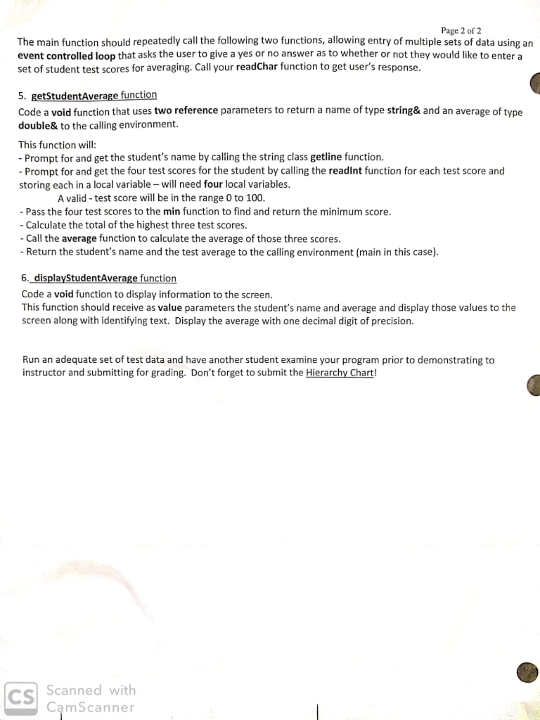 * pow(static_cast double>(diameter) / 2, 2); return area; //end of getArea function