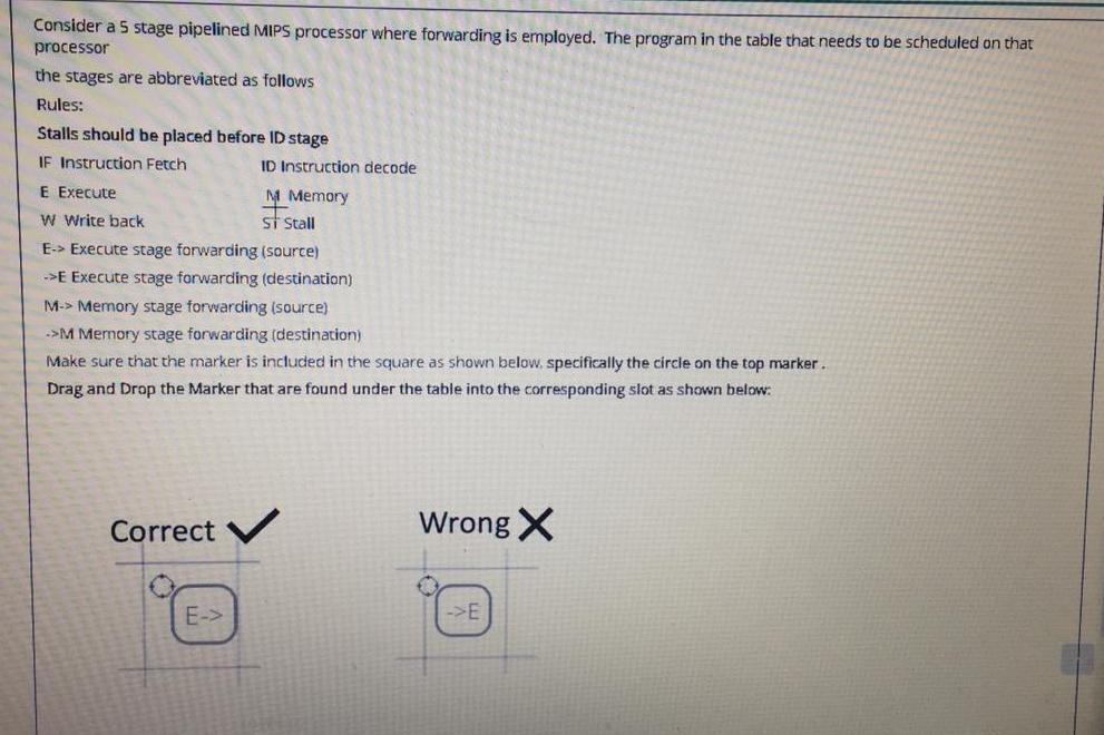  help please Consider a 5 stage pipelined MIPS processor where forwarding