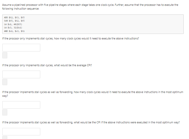 TOPIC : Computer Architecture- Pipelining I do not need detailed work for