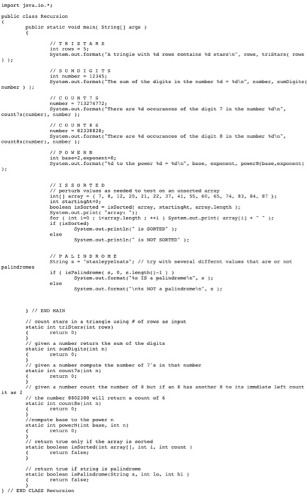 given starting file is below as well. Thanks! WRITING CURSIVE METHODS N