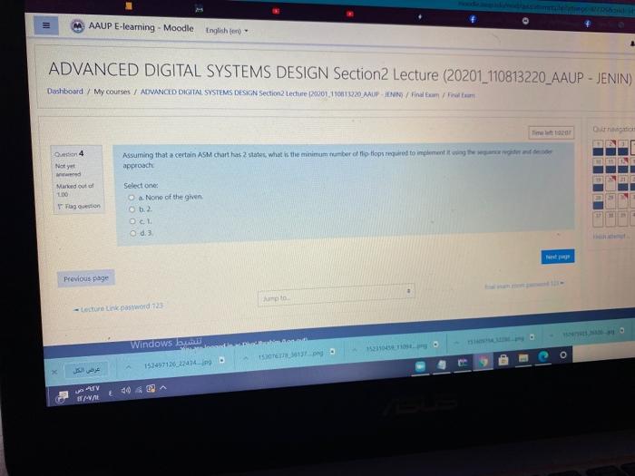  AAUP E-learning - Moodle English) ADVANCED DIGITAL SYSTEMS DESIGN Section2 Lecture