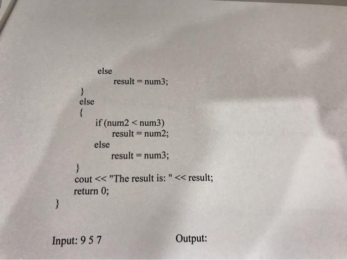 9 57", what is the output? #include using namespace std; int main()