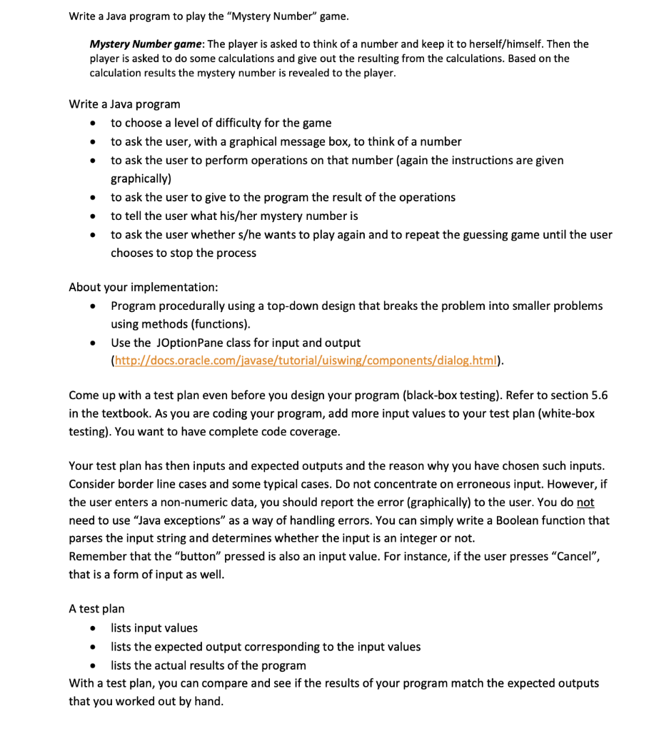 I'm new to Java program with a graphical message box can you