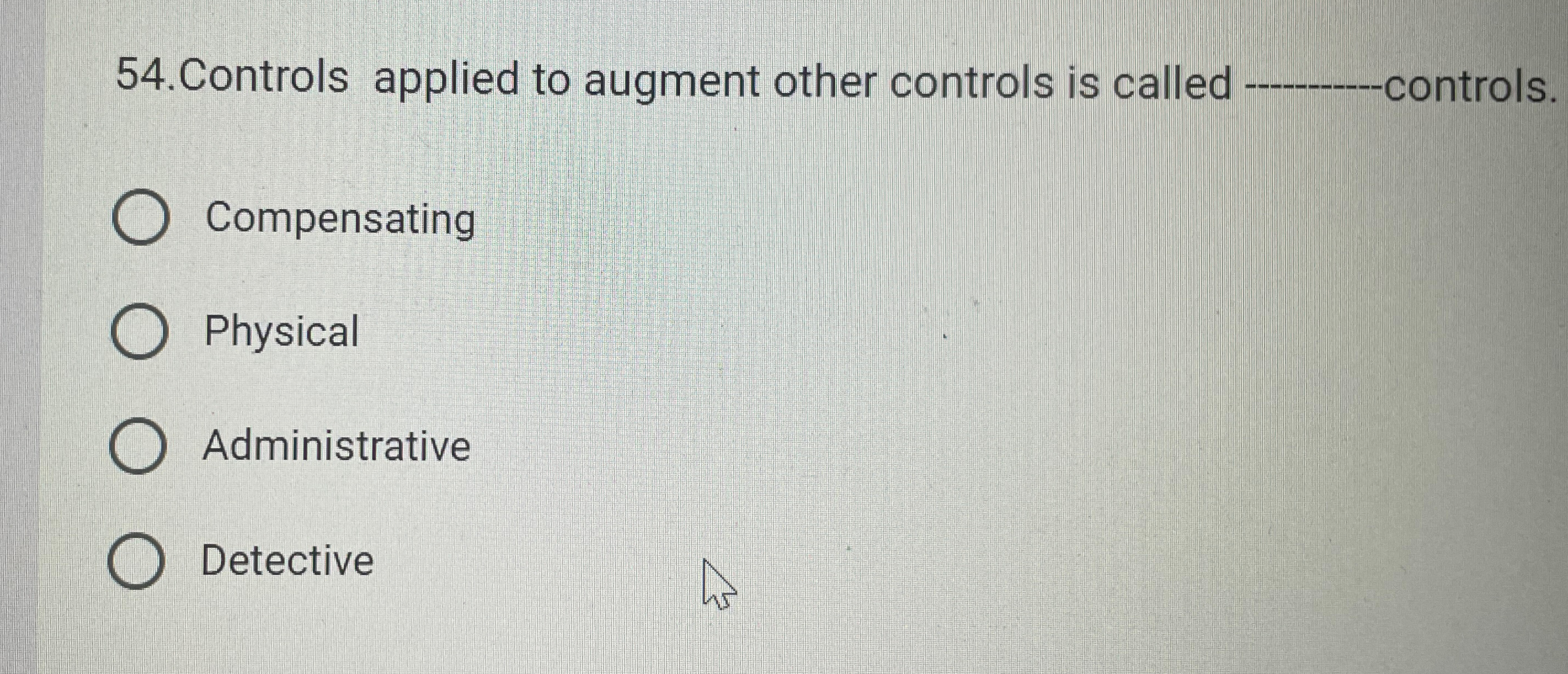  Controls applied to augment other controls is called q,-controls. Compensating Physical