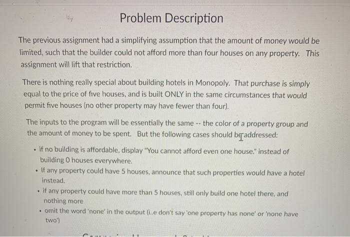  Need to modify previous assignment. Please read the directions and start