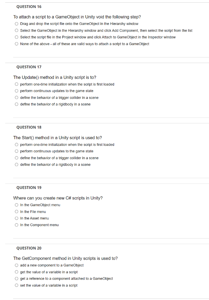 This Quiz subject is Game Programming. Only the "Unity Hub" expert should