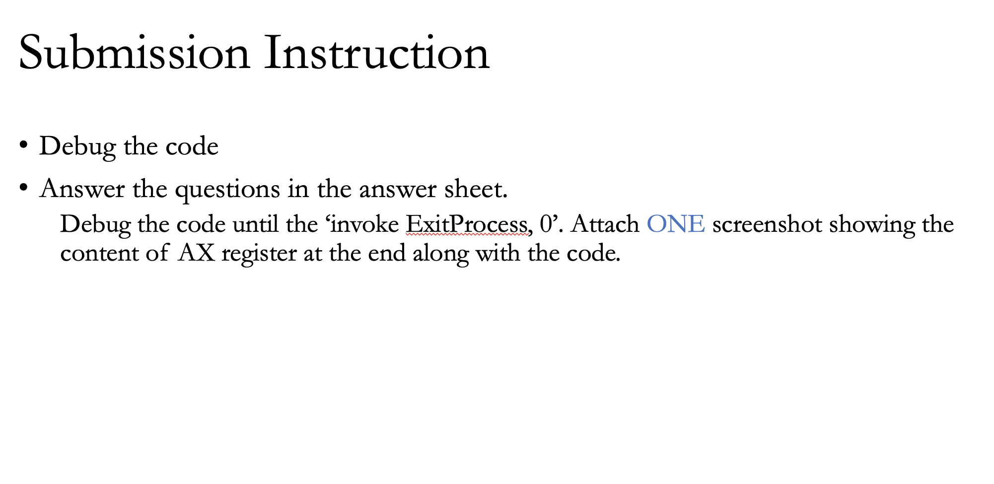Operator - Build and run the program using the debugger - Examine