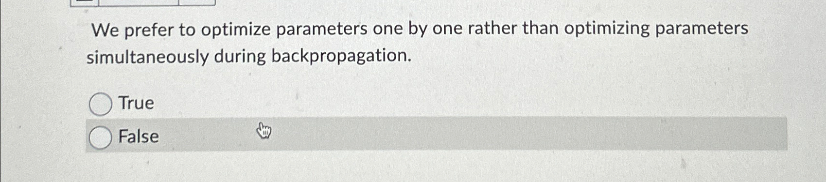  We prefer to optimize parameters one by one rather than optimizing