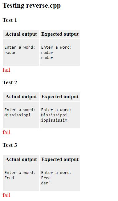 the value of the string s Complete the following file reverse.cpp 1