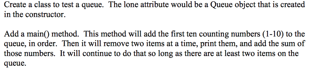Please write program in JAVA language! Create a class to test a