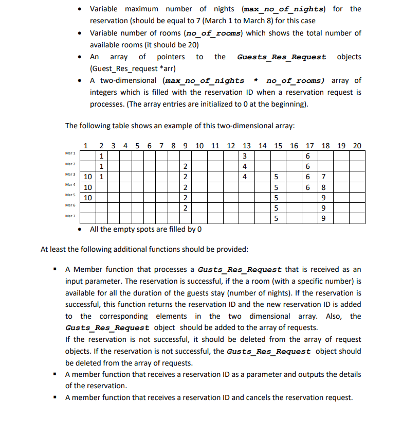 A,B,C,D) thanks in advance! Q1. (50 marks) Hotel "Cplusplus has 20 rooms