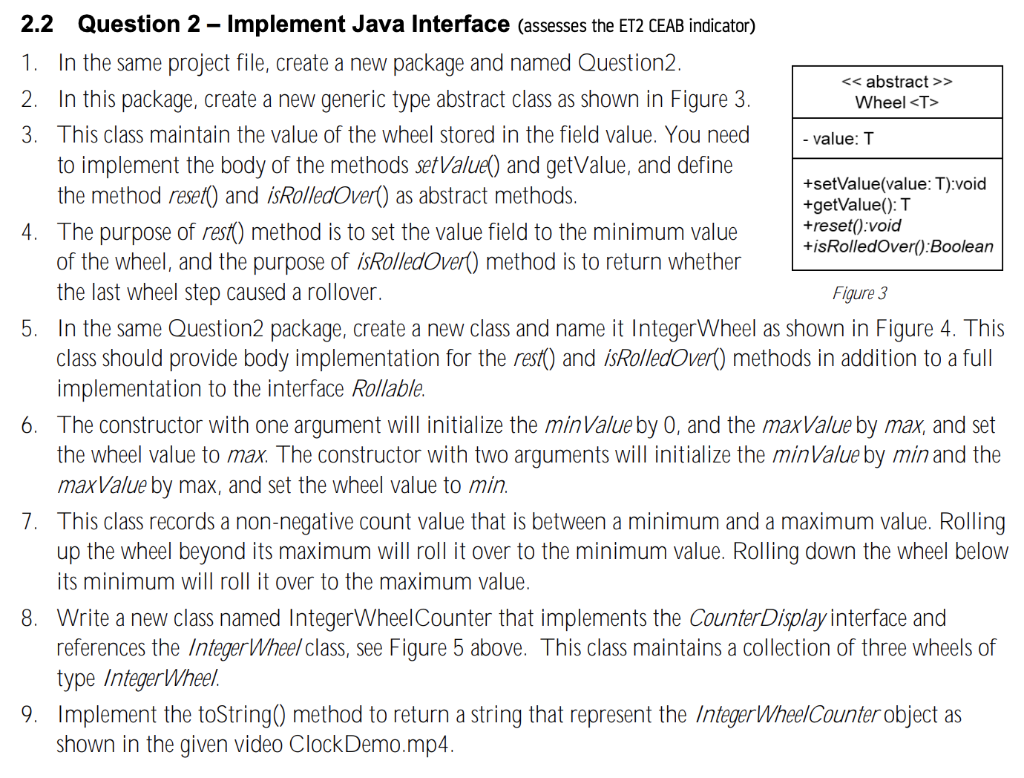  code for rollable interface & CounterDisplay interface package Question1; interface Rollable