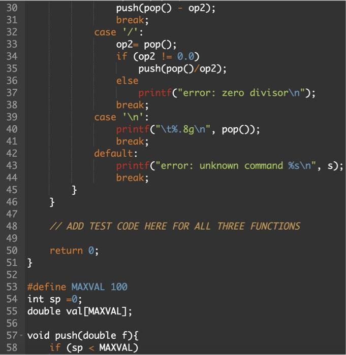 none of the functions are implemented inside the main.c 1 include 2