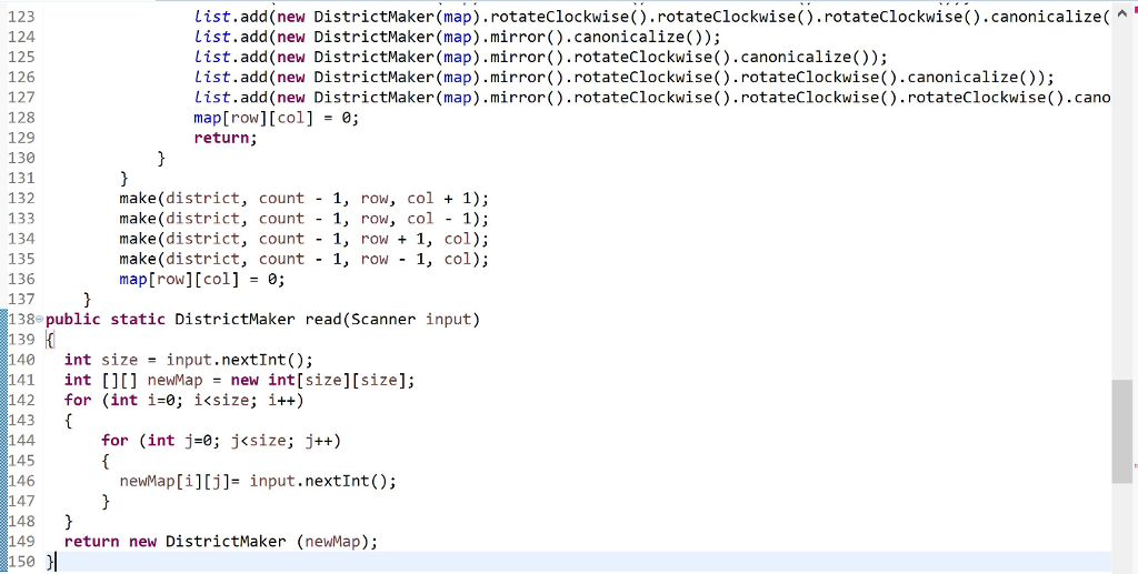 After generating all of the unique district maps, sort them according to