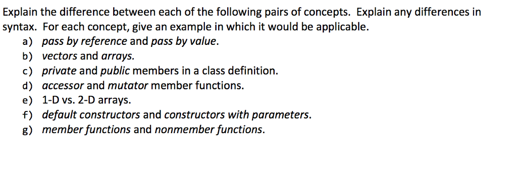 please, help me to answer this question. thank you! Explain the difference