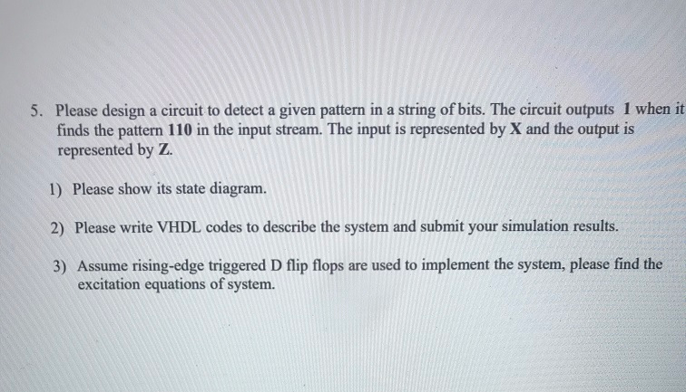 Please design a circuit to detect a given pattern in a