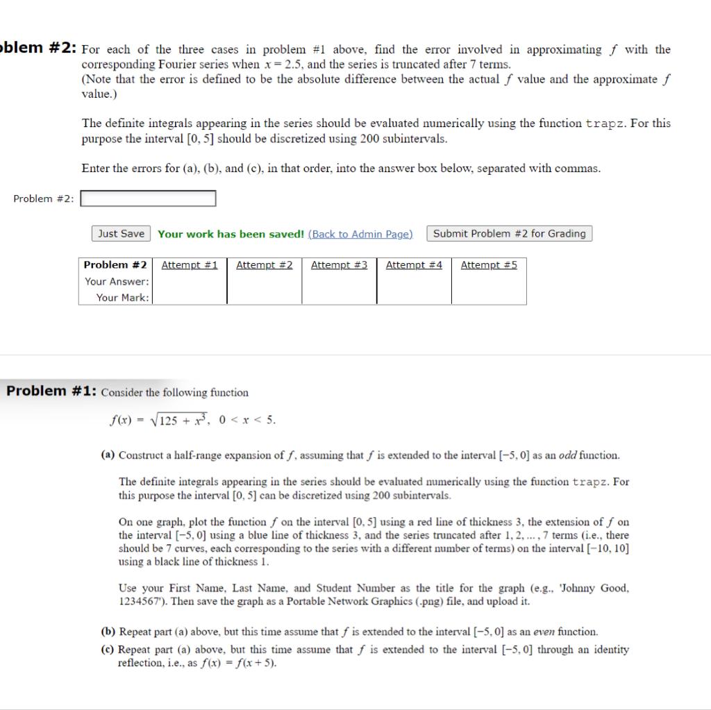  Please provide MATLAB CODE SCRIPT for PROBLEM 2. Thanks! blem #2: