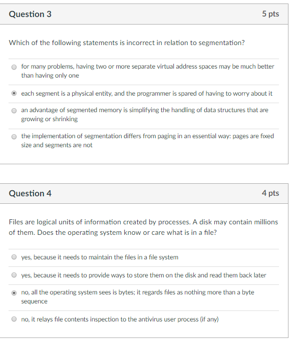 segmentation? Which of the following statements is incorrect in relation to segmentation?