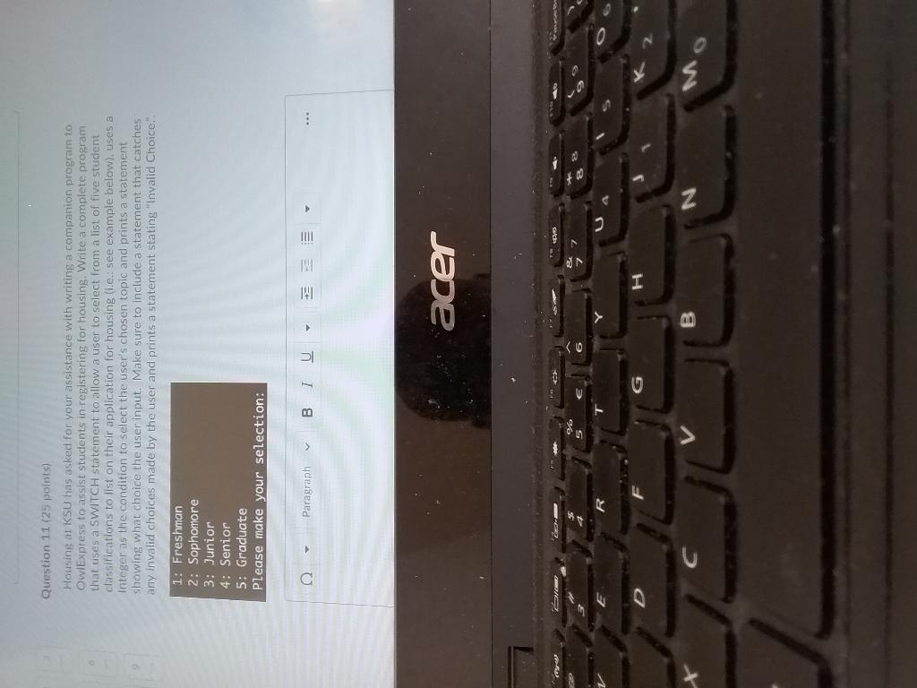 in Java pls, pseudocode Question 11 (25 points) Housing at KSU has