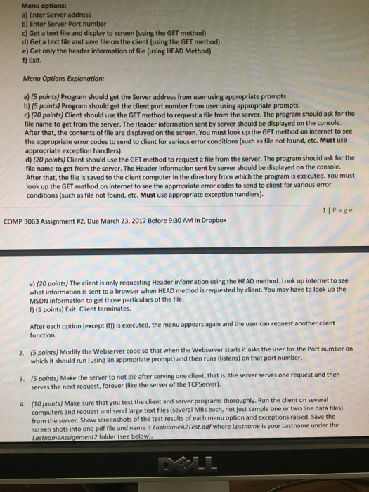  Code in C# Enter Server address Enter Server Port Number Get