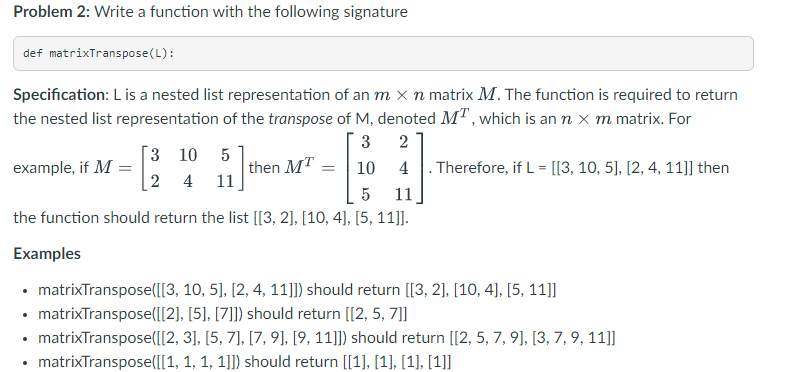 p is an integer between 0 and len( L (inclusive of 0