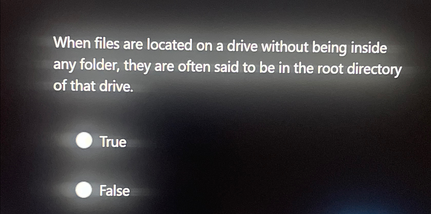  When files are located on a drive without being inside any