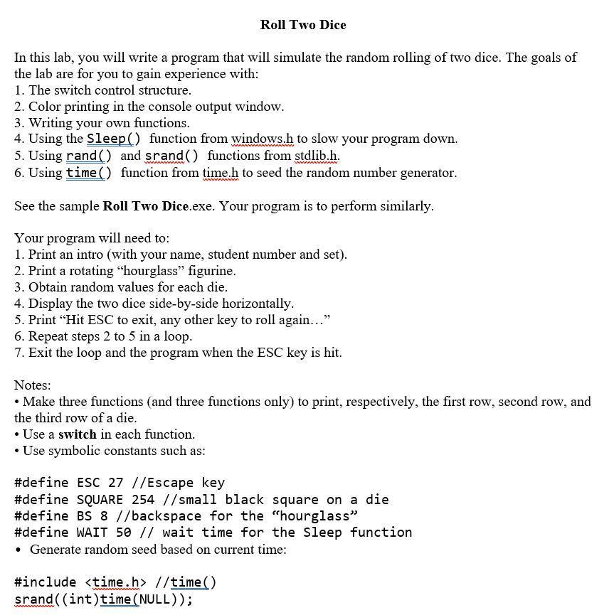 Need a C code that does this in visual studio. Exits if
