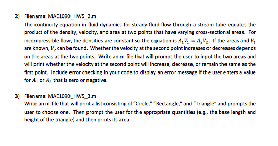 separate MATLAB file. The name of each m-file must be exactly as