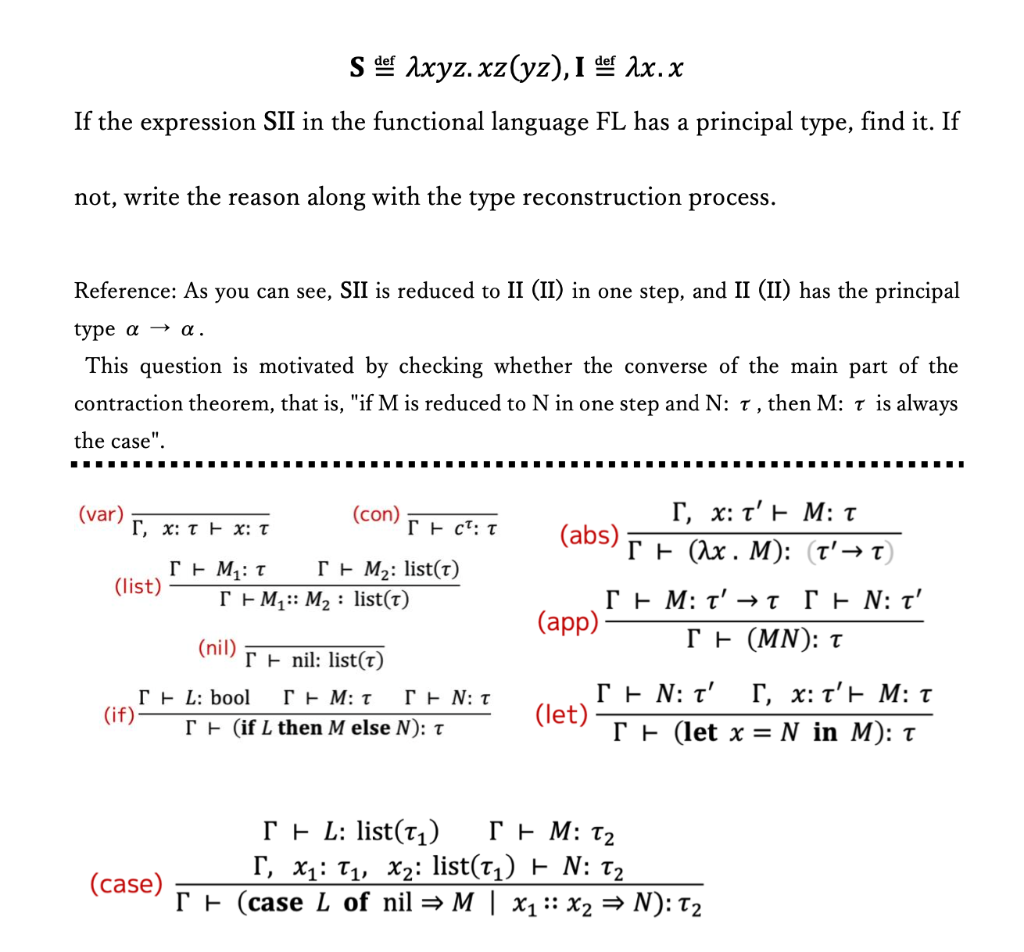 lambda calculationProgramming language Computer Science about Functional language FL expression / Type