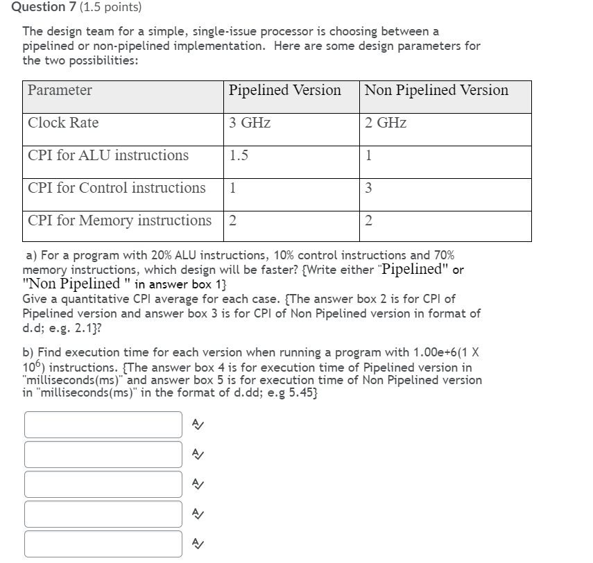 Question 7 (1.5 points) The design team for a simple, single-issue