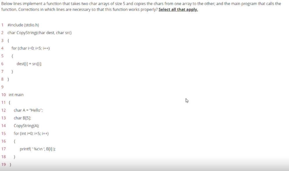  Below lines implement a function that takes two char arrays of