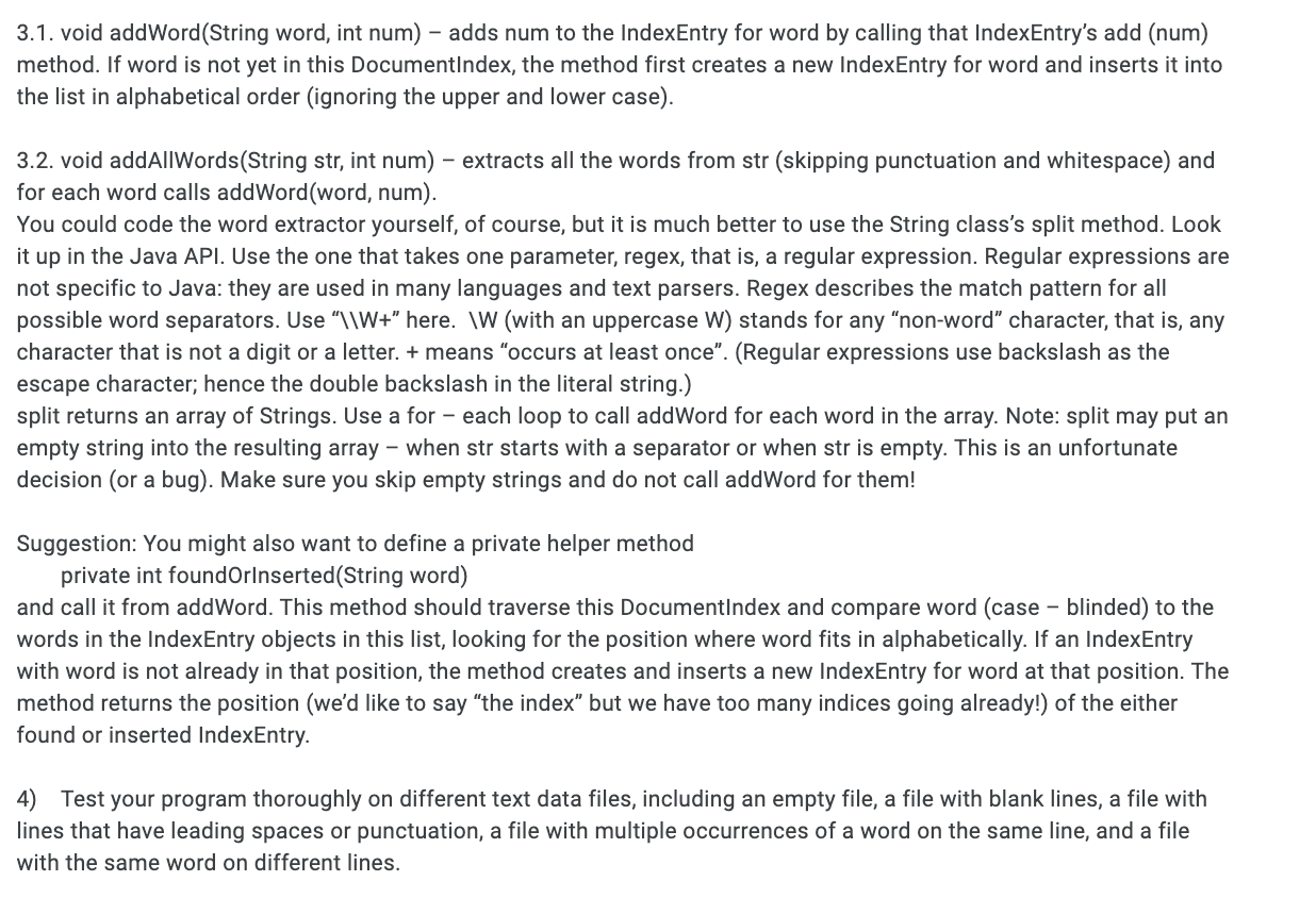 java): Follow all the instructions: This is the fish.txt given: One fish