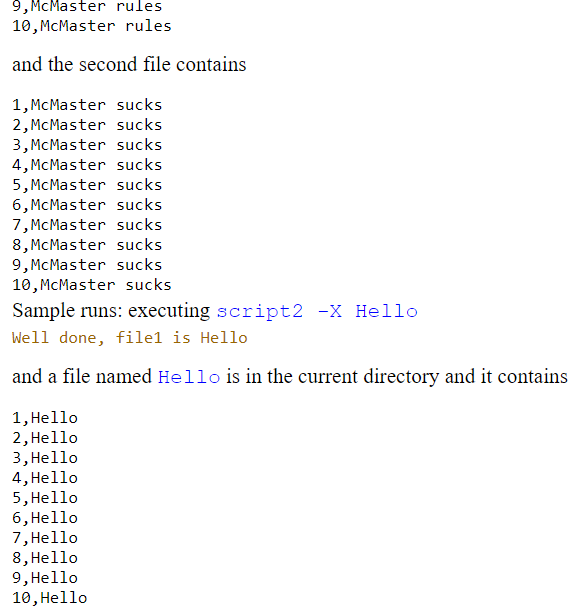 not counting the name of the script, thus script2 a is considered