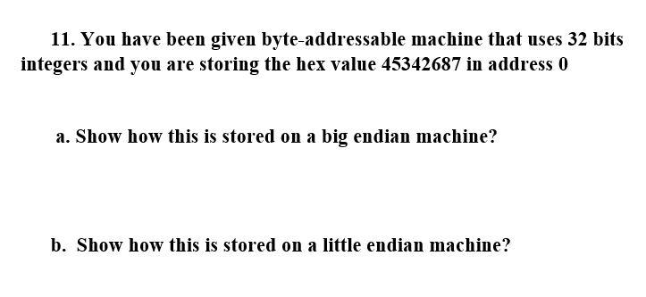 Please note this is for a Computer Organization and Architecture course 11.